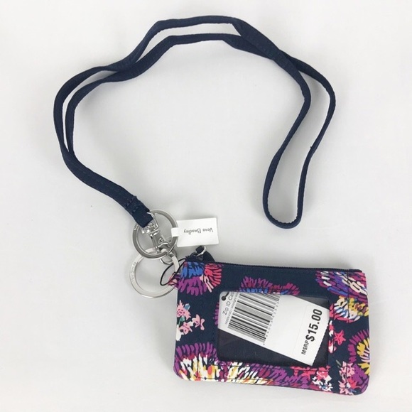Vera Bradley Handbags - Vera Bradley Midnight Flowers ID Case and Lanyard